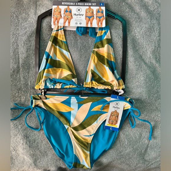 Hurley Other - NWT HURLEY women’s reversible bikini L